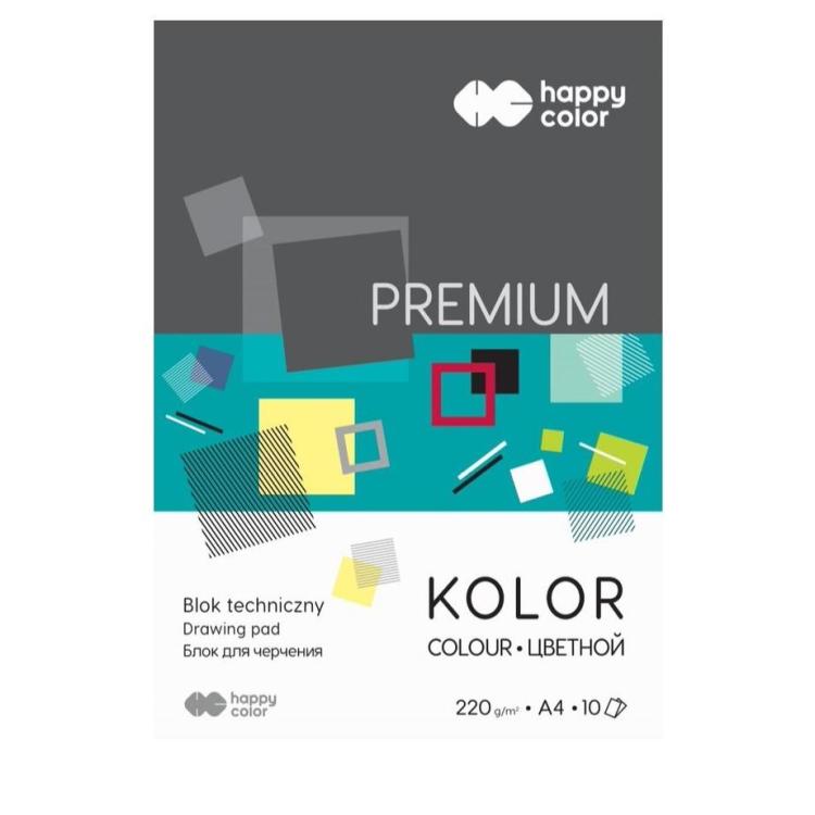 Blok techniczny kolor A4/10K Premium HAPPY COLOR