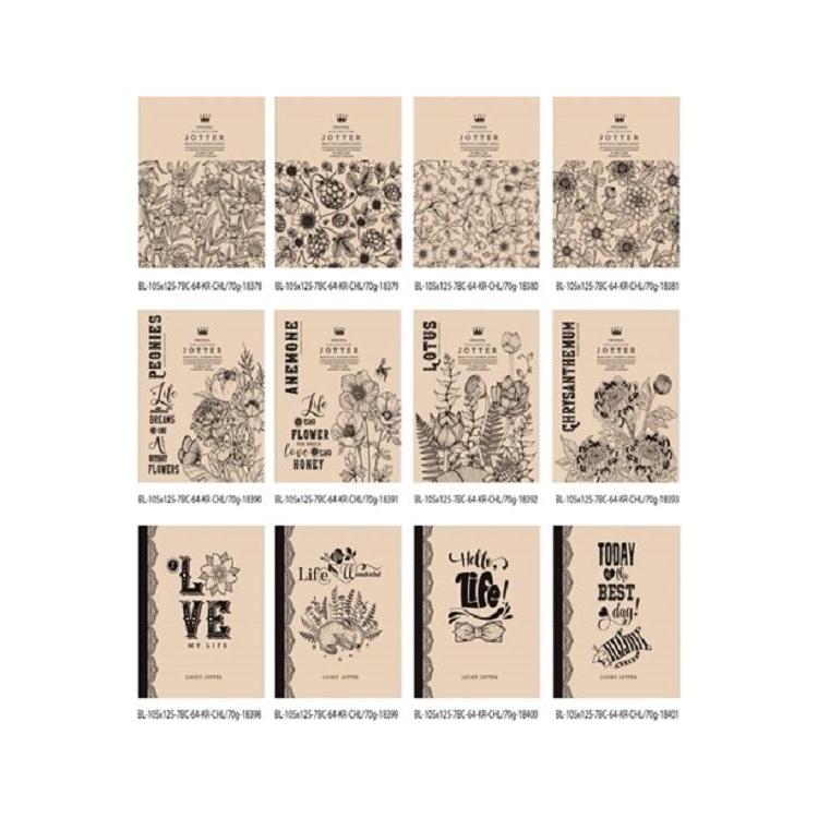 Notatnik ozdobny 105x125/64K gładki FRESH