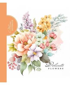 Notatnik ozdobny 100x100/48K kratka Bukiet pomarań