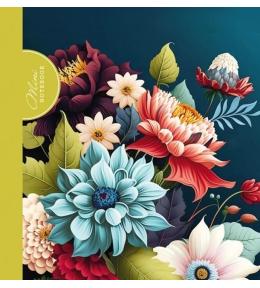 Notatnik ozdobny 100x100/48K kratka Flora limonka