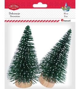 Drzewka plastikowe choinki zielone 2szt