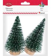 Drzewka plastikowe choinki zielone 2szt