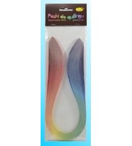 Paski do quillingu cieniowane tęcza 3mmx48cm 100sz