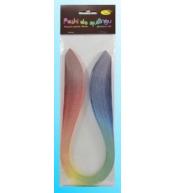 Paski do quillingu cieniowane tęcza 3mmx48cm 100sz