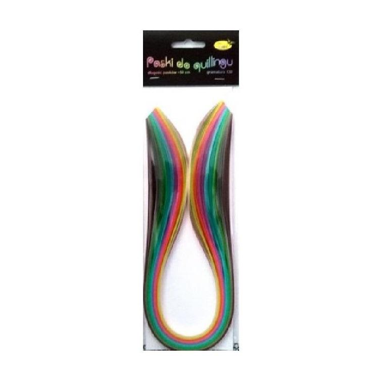 Paski do quillingu 5mmx50cm pastelowe 100szt