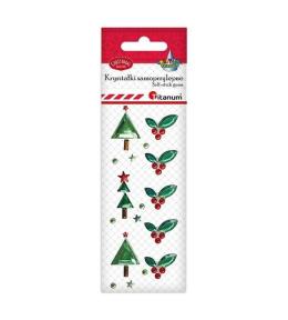 Kryształki samoprzylepne Boże Narodzenie mix 17szt