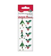 Kryształki samoprzylepne Boże Narodzenie mix 17szt