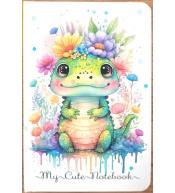 Notatnik140x95/64K kratka Krokodyl FRESH