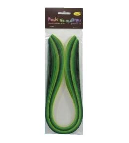 Paski do quillingu 5mmx50cm zielone 100szt