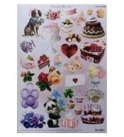 Arkusz do techniki 3D sztancowany urodziny