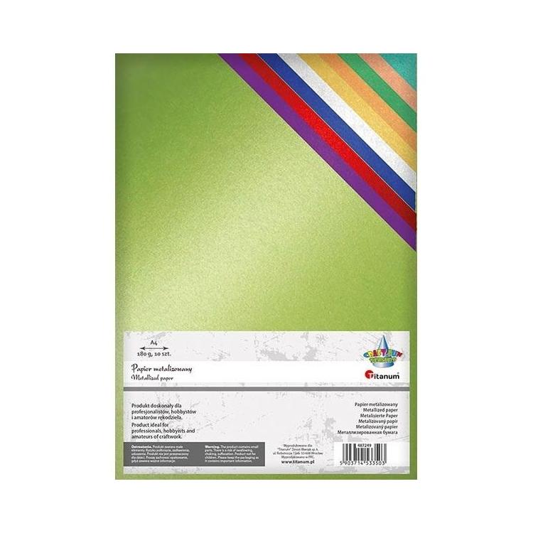 Papier metalizowany A4 10 kolorów 180g