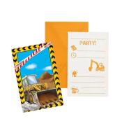 Zaproszenia z kopertami Construction 6szt