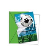 Zaproszenia Soccer Fans 6szt.