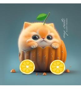 Notatnik ozdobny 100x100/48K gładki TW Kot w dyni