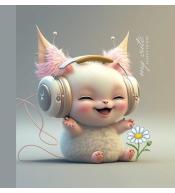 Notatnik ozdobny 100x100/48K gładki TW Słuchawki