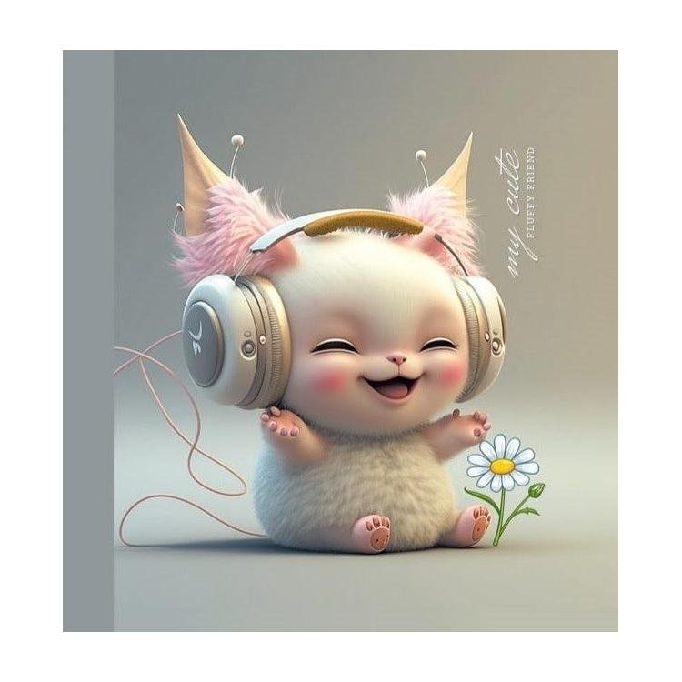 Notatnik ozdobny 100x100/48K gładki TW Słuchawki