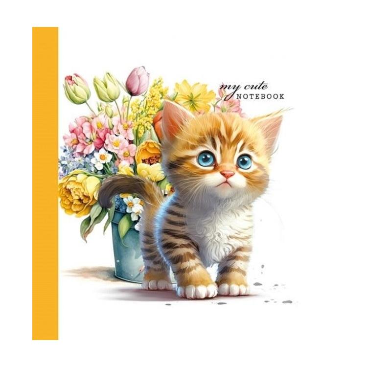 Notatnik ozdobny 100x100/48K gładki TW Kotek