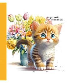 Notatnik ozdobny 100x100/48K gładki TW Kotek