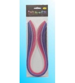 Paski do quillingu 3mmx50cm różowe 100szt