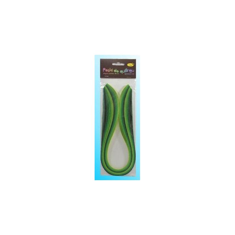 Paski do quillingu 3mmx50cm zielone 100szt