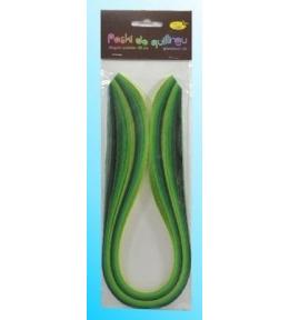 Paski do quillingu 3mmx50cm zielone 100szt