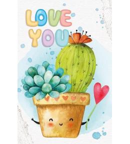 Notatnik ozdobny 105x165/64K kratka TW Kaktus