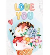 Notatnik ozdobny 105x165/64K kratka TW Lody