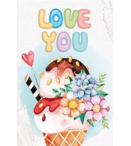 Notatnik ozdobny 105x165/64K kratka TW Lody