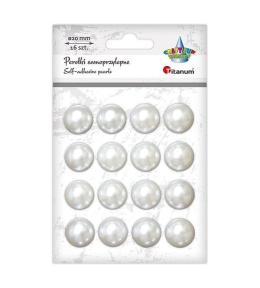 Perełki samoprzylepne 20mm perłowe 16szt