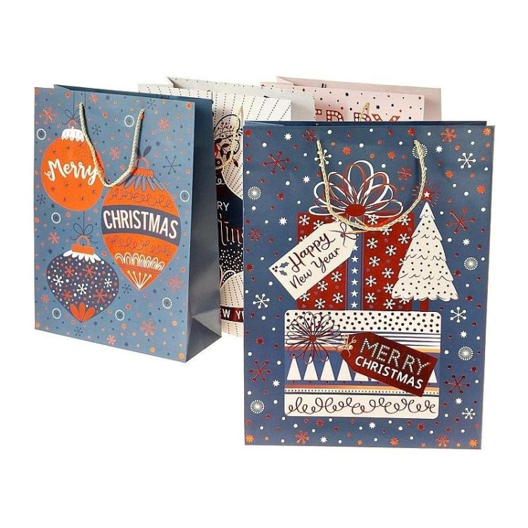 Torebka prezentowa z motywem świątecznym MIX