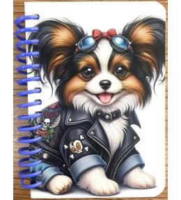 Kołonotatnik ozdobny A7/64K gładki Pies