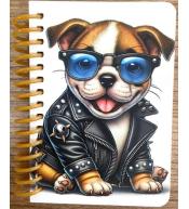 Kołonotatnik ozdobny A7/64K gładki Pies