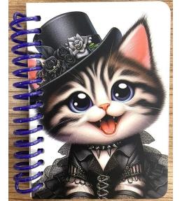 Kołonotatnik ozdobny A7/64K gładki Kot