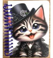 Kołonotatnik ozdobny A7/64K gładki Kot