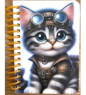 Kołonotatnik ozdobny A7/64K gładki Kot