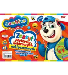 Zeszyt papierów kolorowych nabłyszczany A4 BAMBINO
