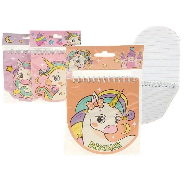 Notesik z jednorożcem 14x12cm MIX