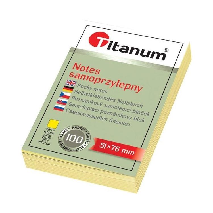 Notes samoprzylepny 51x76mm 100K żółty