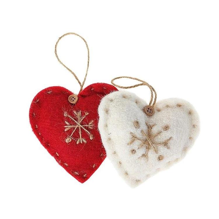 Zawieszka materiałowa serce