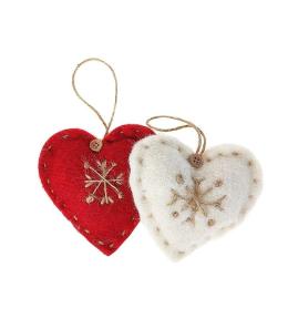 Zawieszka materiałowa serce