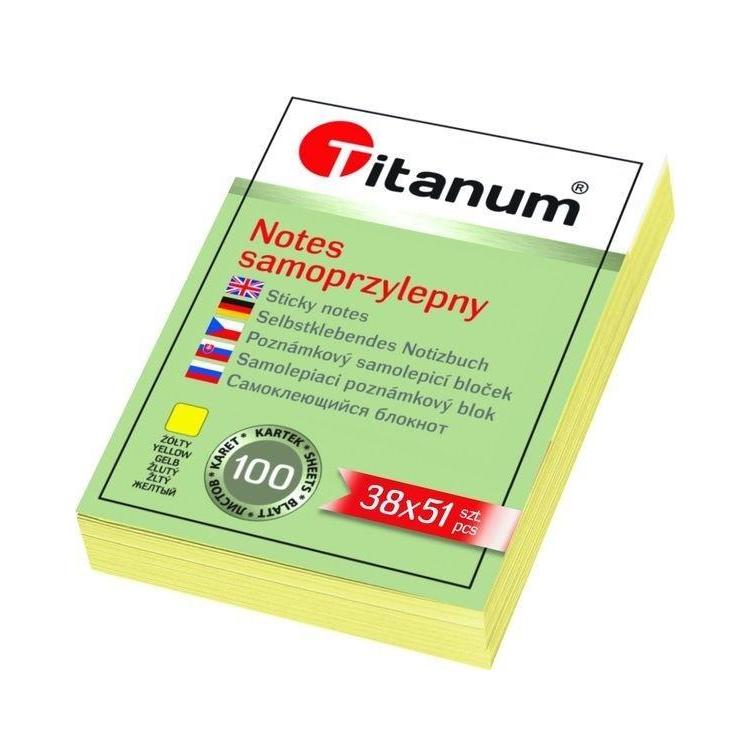 Notes samoprzylepny 38x51mm 100K żółty