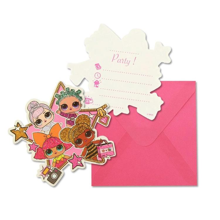 Zaproszenia LOL Glitterati 6szt