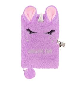 Pamiętnik pluszowy z kłódką Unicorn DERFORM