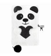 Pamiętnik pluszowy z kłódką Panda DERFORM