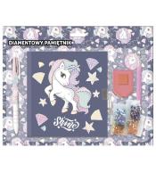 Pamiętnik z kłódką+długopis 3 kol Jednorożec 14