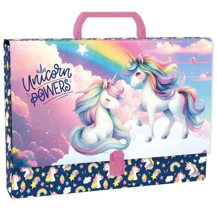Teczka twarda z rączką Jednorożec 16 DERFORM