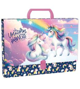 Teczka twarda z rączką Jednorożec 16 DERFORM