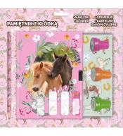 Pamiętnik z kłódką Konie 24 DERFORM