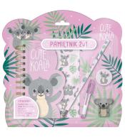 Pamiętnik z kłódką 2w1 + przybory Koala 10