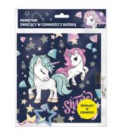 Pamiętnik świecący z kłódką jednorożec 14 DERFORM